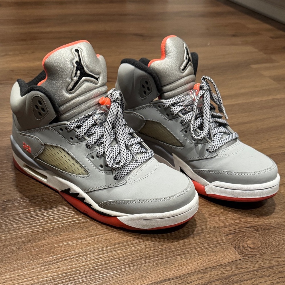 Jordan 5 Retro Sneakers (2014) - wolf grey/hot lava